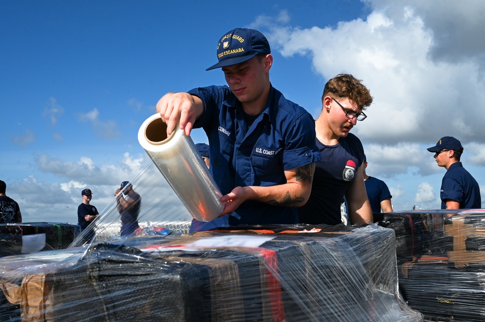 Coast Guard offloads more than $88 million in illicit drugs interdicted in the Eastern Pacific