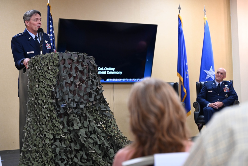 Col. Derek Oakley's retirement ceremony