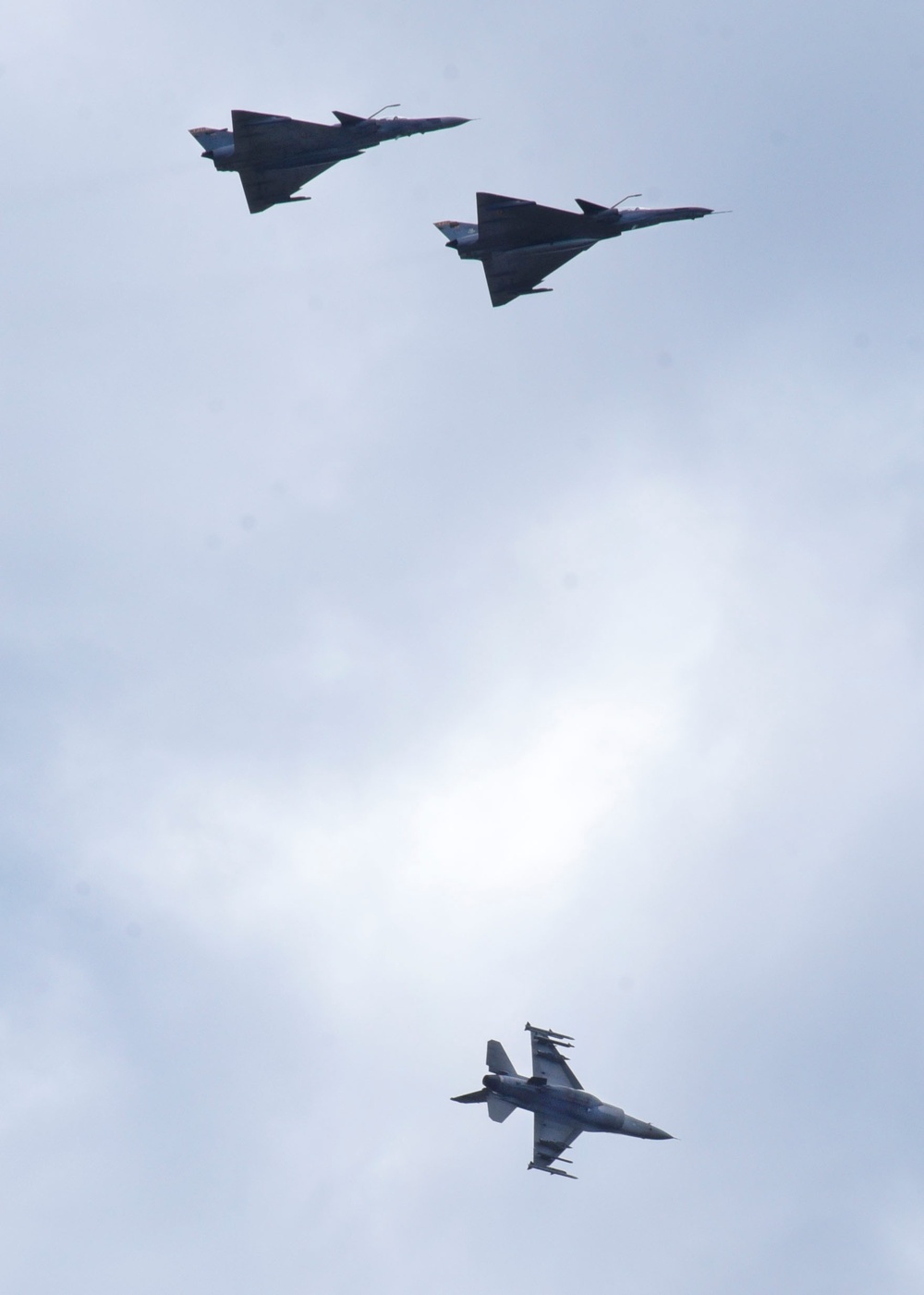 Colombian, U.S. Fighter Jets fly over Palanquero Air Base