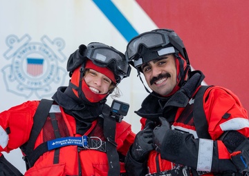 U.S. Coast Guard Cutter Healy conducts ice rescue training in Arctic Ocean