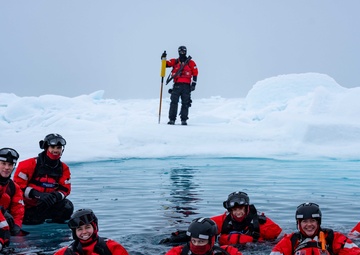 U.S. Coast Guard Cutter Healy conducts ice rescue training in Arctic Ocean