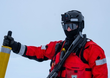U.S. Coast Guard Cutter Healy conducts ice rescue training in Arctic Ocean