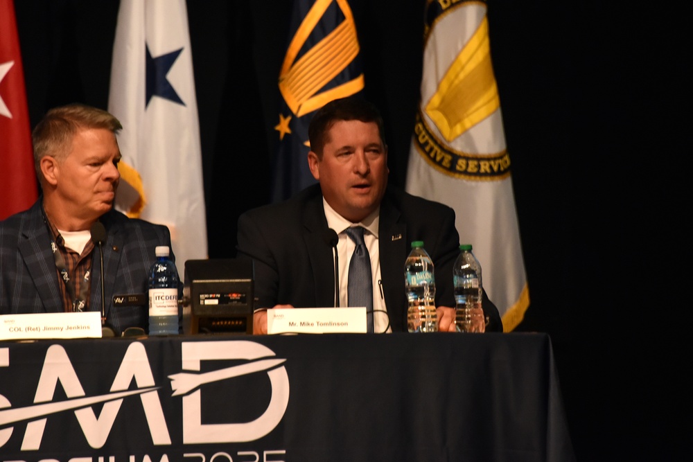 Mike Tomlinson talks on the Acquisition Update for Space and Missile Defense Panel at the 2025 SMD Symposium