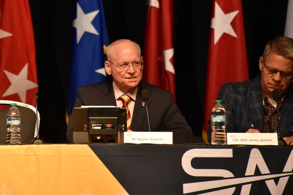 Stephen Bowdren talks on the Acquisition Update for Space and Missile Defense Panel at the 2025 SMD Symposium