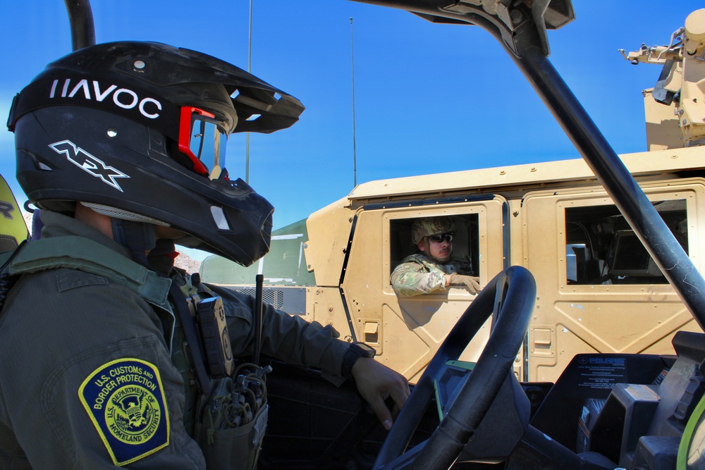 Joint dismounted patrol in Wellton