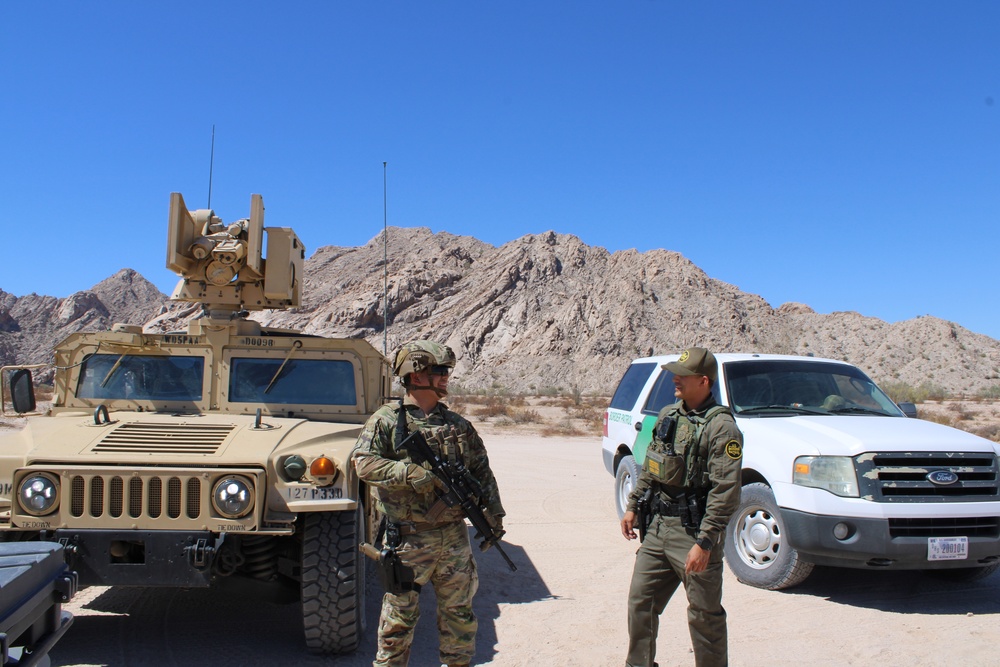 Joint dismounted patrol in Wellton