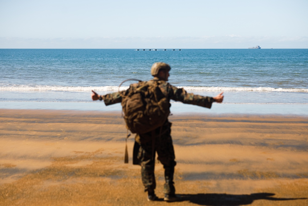 U.S. Marines with 1st Recon Bn. rehearse beach landings during Black Jack 25