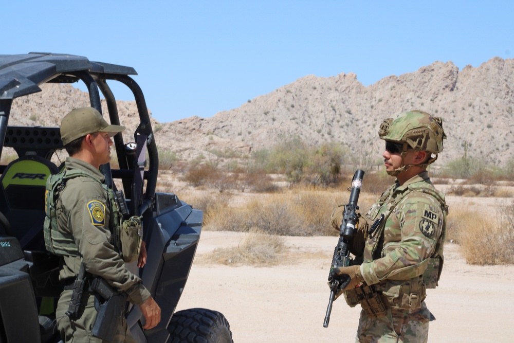 Joint dismounted patrol in Wellton