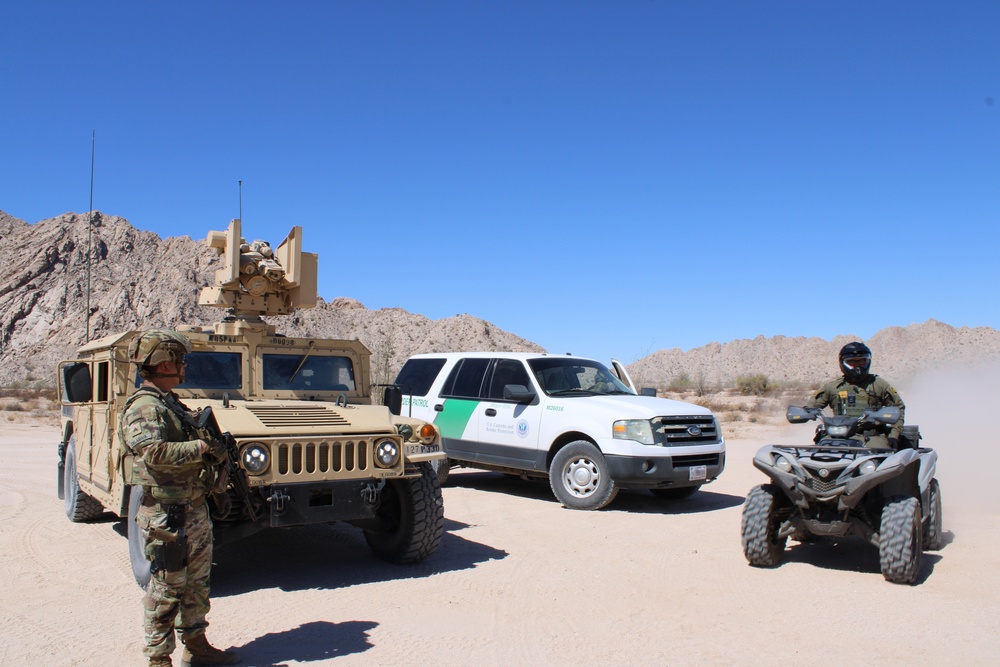 Joint dismounted patrol in Wellton
