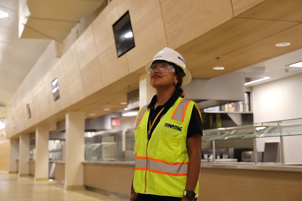 NAVFAC Staff in a Newly Completed Dining Facility on Camp Blaz