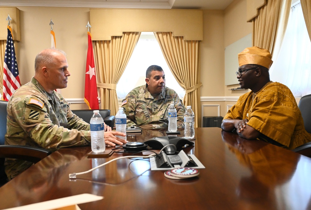 D.C. National Guard senior leaders welcome Ambassador of Burkina Faso
