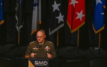 Lt. Gen. Miles Brown gives an Army Futures Command Update at the 2025 SMD Symposium