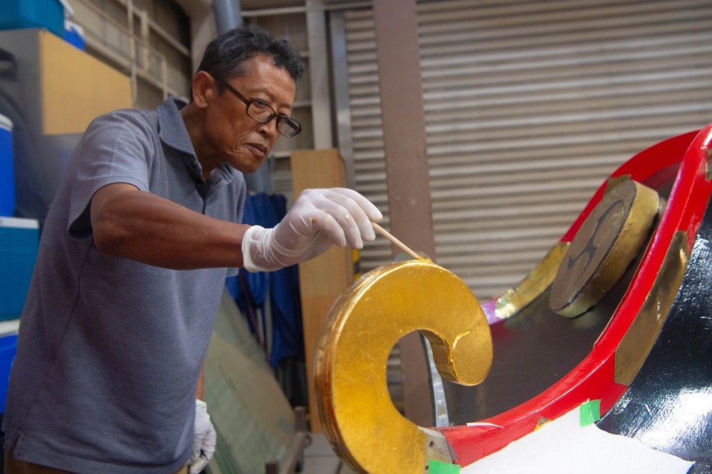 374 CES revives Yokota mikoshi after 5 years
