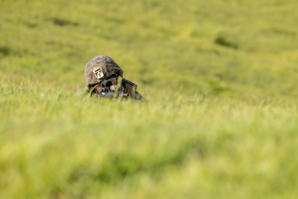 3d Intelligence Battalion Marines conduct live fire and maneuver range
