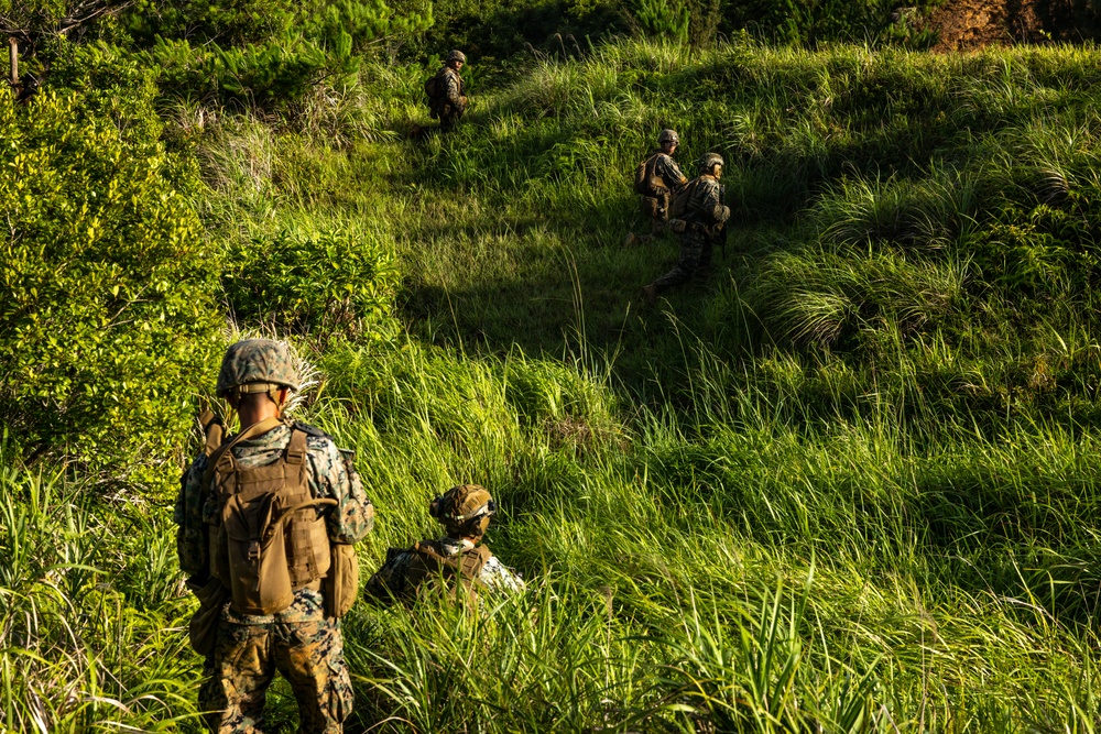 3d Intelligence Battalion Marines conduct live fire and maneuver range