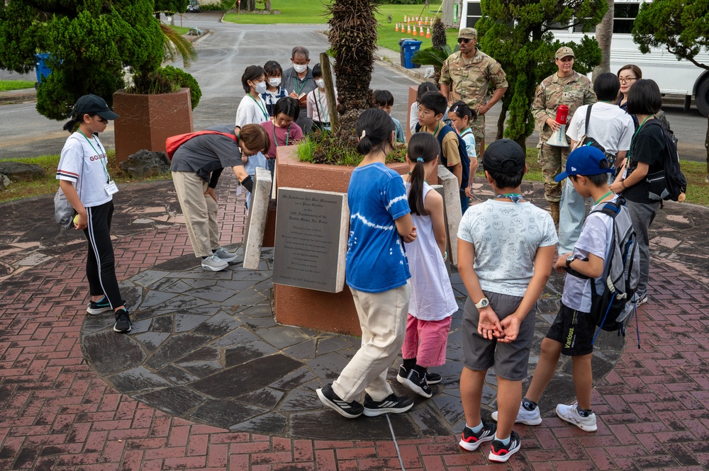 Peace, Planes, and Kappy: Achi-Mura students visit Kadena Air Base