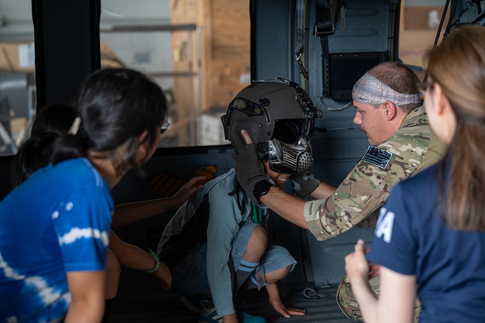 Peace, Planes, and Kappy: Achi-Mura students visit Kadena Air Base