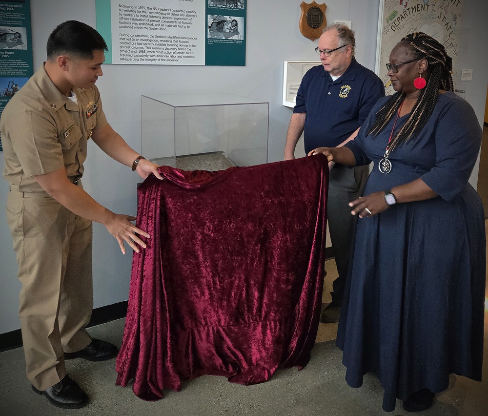Seabee Museum unveils Cold War relic from Moscow Bug House