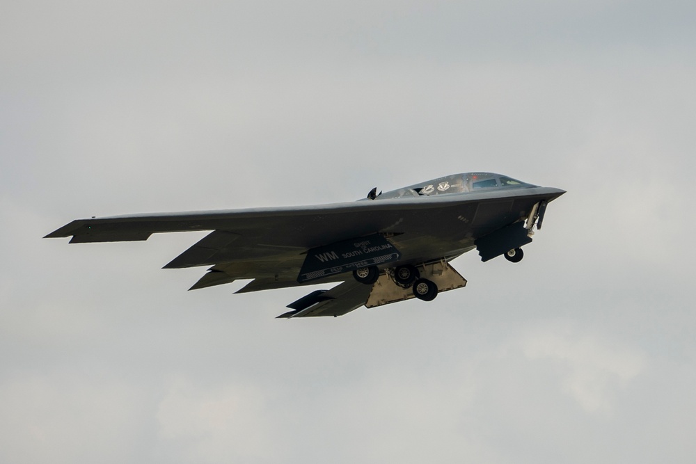 B-2 Spirit aircrews swap during Northern Strike 2025