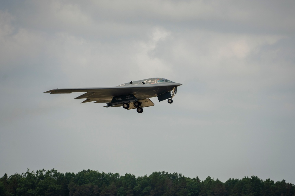 B-2 Spirit aircrews swap during Northern Strike 2025