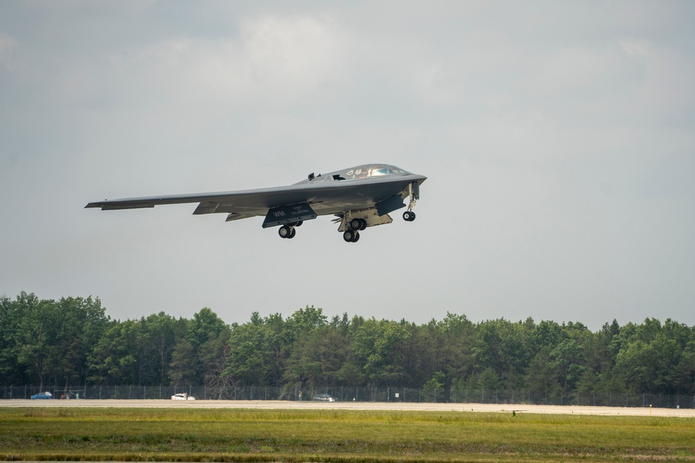 B-2 Spirit aircrews swap during Northern Strike 2025