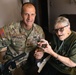 Command Sgt. Maj. Matthew Strasser visits Iowa Army veteran