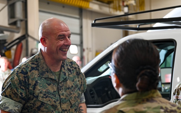 U.S. Strategic Command, Command Senior Enlisted Leader visits Ellsworth Air Force Base