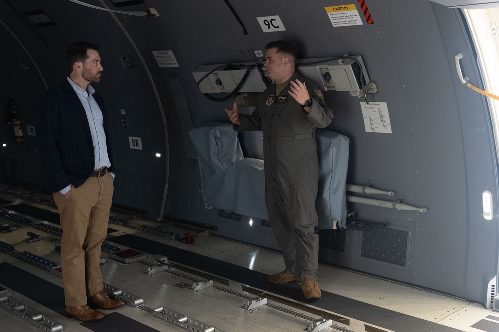 Eric McCrery, Defense Policy Advisor, visits SJAFB