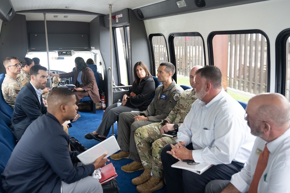 Eric McCrery, Defense Policy Advisor, visits SJAFB