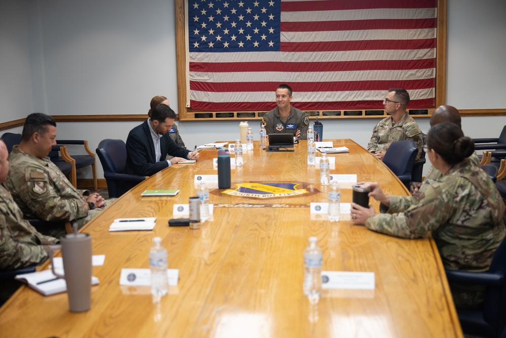 Eric McCrery, Defense Policy Advisor, visits SJAFB
