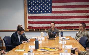 Eric McCrery, Defense Policy Advisor, visits SJAFB