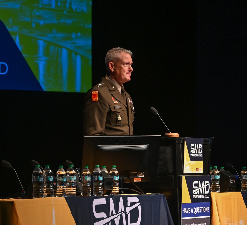 Maj. Gen. David Stewart highlights upcoming changes during the 2025 SMD Symposium