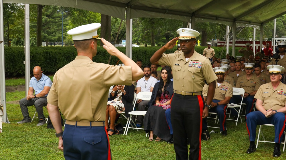 Marine recruiting commander passes on responsibility of Northeast US