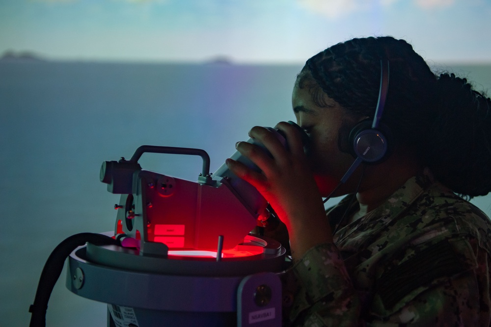 Reagan Sailors Conduct Navigation Simulator Training