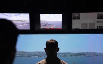 Reagan Sailors Conduct Navigation Simulator Training