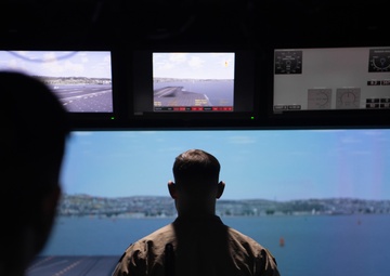 Reagan Sailors Conduct Navigation Simulator Training