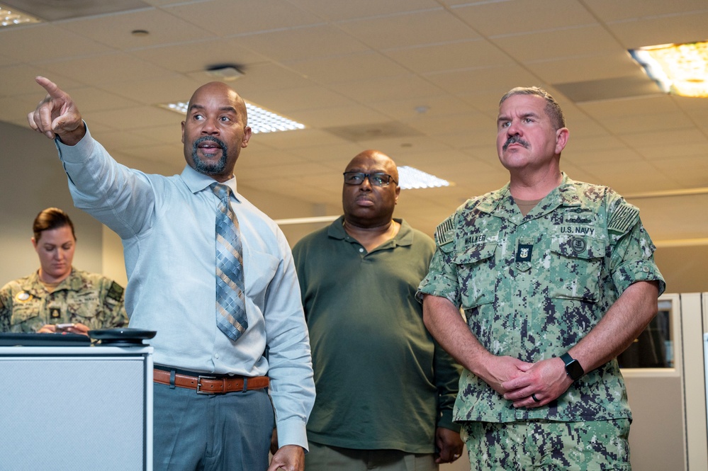 Navy Personnel, Manpower, and Training Fleet Master Chief Petty Officer Jay Walker visits Navy Recruiting Command Headquartered