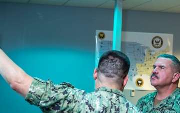 Navy Personnel, Manpower, and Training Fleet Master Chief Petty Officer Jay Walker visits Navy Recruiting Command Headquartered