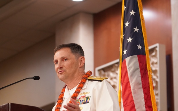 Rear Adm. Chris Cavanaugh, Commander, Submarine Forces U.S. Pacific Fleet, Welcome Shipyard’s Newest Tradespeople