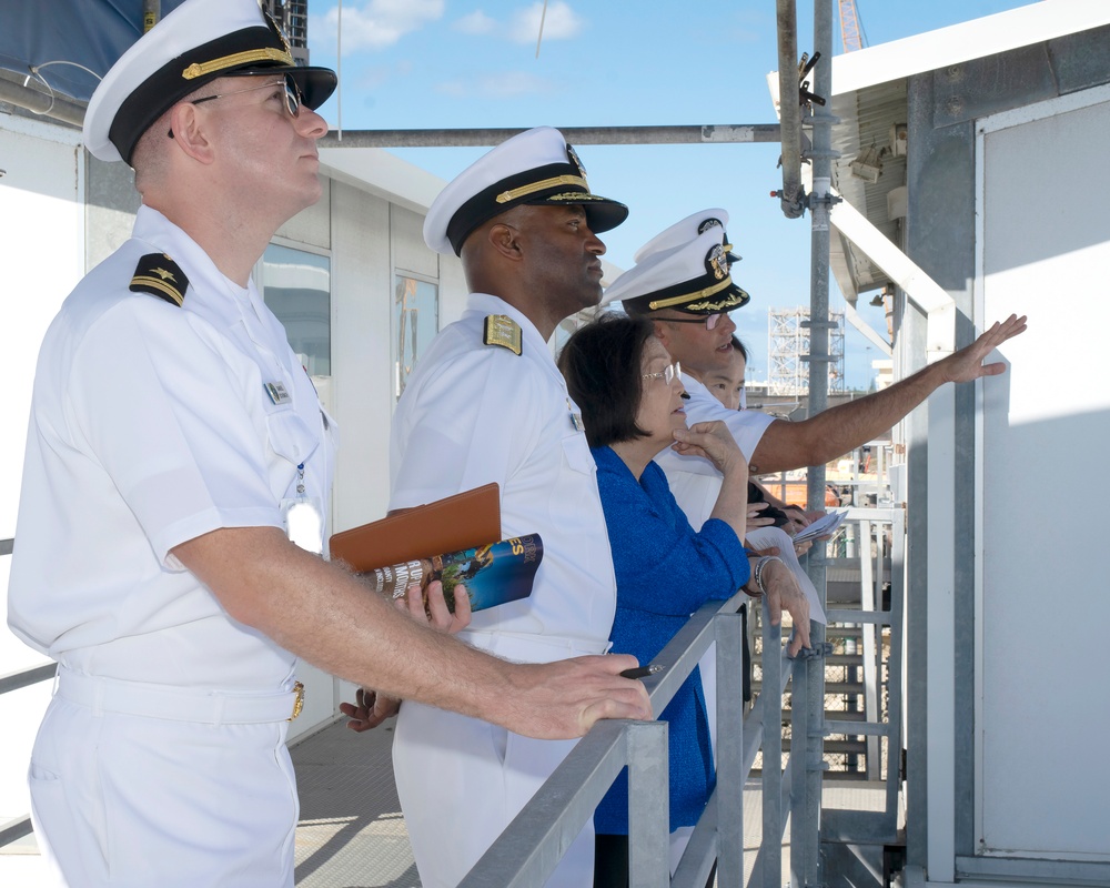 Senator Mazie Hirono Visits PHNSY &amp; IMF for Dry Dock 5 Update