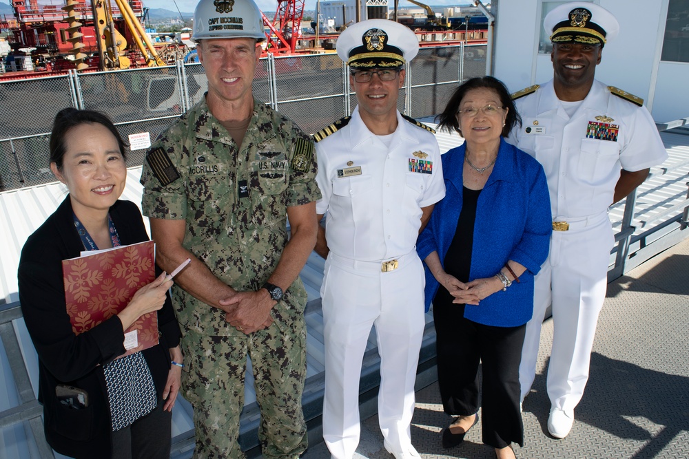 Senator Mazie Hirono Visits PHNSY &amp; IMF for Dry Dock 5 Update