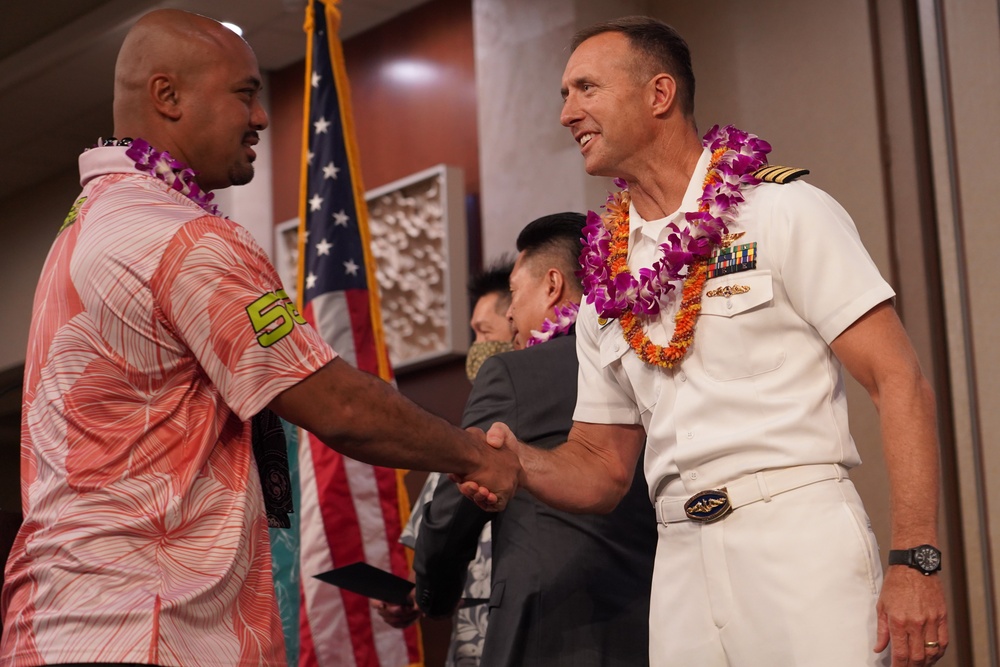 Pearl Harbor Naval Shipyard and Intermediate Maintenance Facility Commander Capt. Ryan McCrillis Welcome Shipyard’s Newest Tradespeople