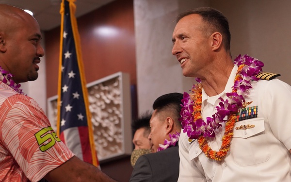 Pearl Harbor Naval Shipyard and Intermediate Maintenance Facility Commander Capt. Ryan McCrillis Welcome Shipyard’s Newest Tradespeople
