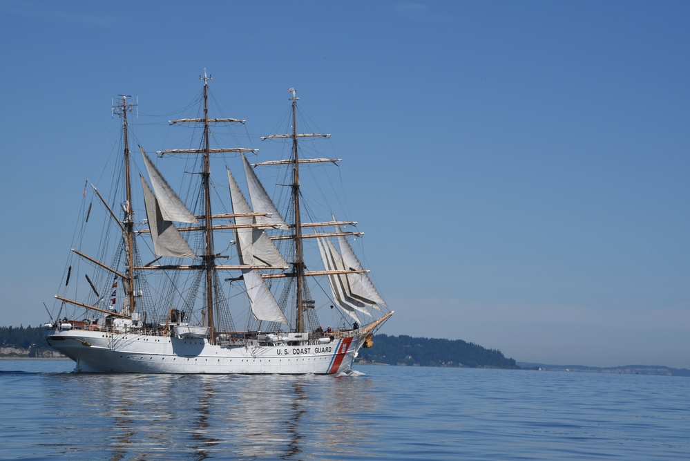 U.S. Coast Guard Cutter Eagle departs Seattle