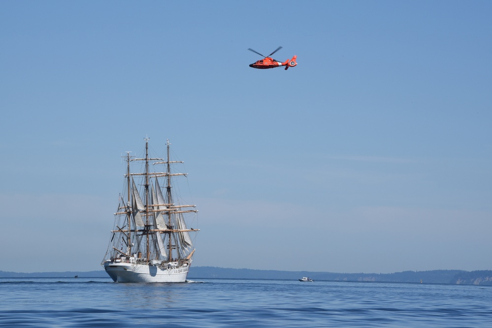 U.S. Coast Guard Cutter Eagle departs Seattle