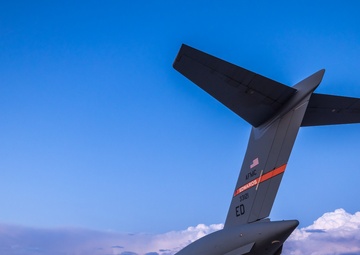 Edwards C-17 prepares for SERE night jumps
