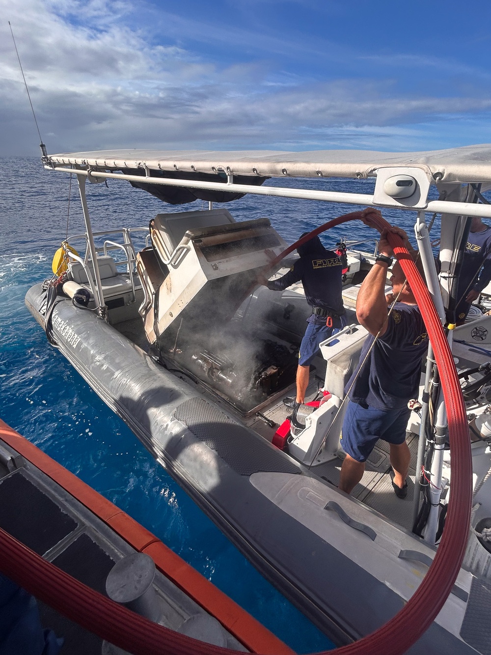 Coast Guard, partner agencies, good Samaritans respond to boat fire near Honolulu