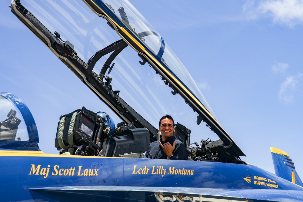 Blue Angels Host Key Influencer and Media Ride-Along at MCBH