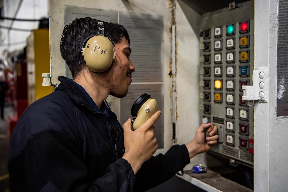 Reagan Sailors conduct daily operations