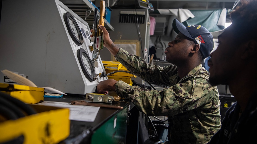 Reagan Sailors conduct daily operations